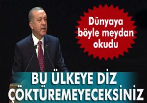 Erdoğan:  Bu ülkeye diz çöktüremeyeceksiniz 