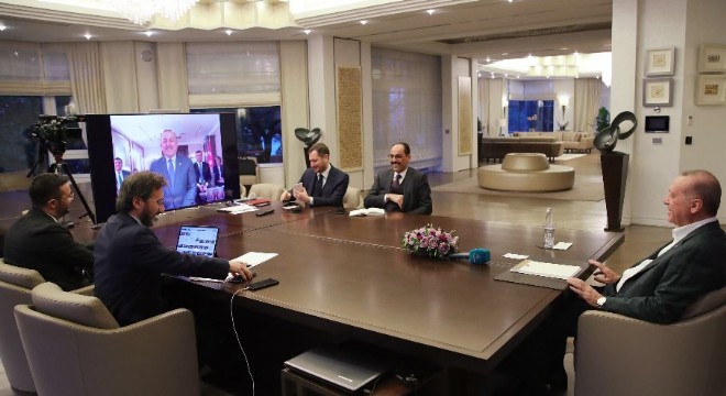 Erdoğan bakanlarla video konferans ile görüştü