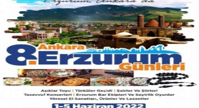 Erzurum Günleri 1-5 Haziran’da gerçekleştirilecek
