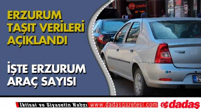 Erzurum araç verileri açıklandı