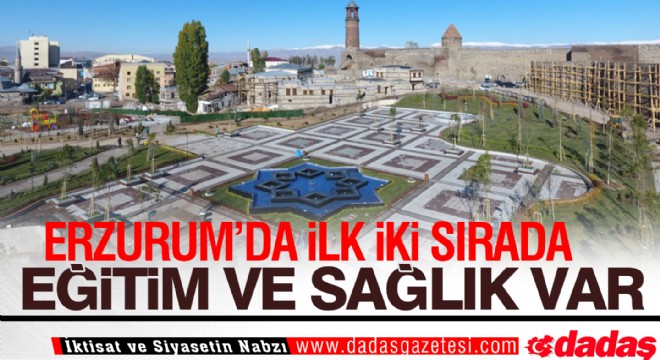 Erzurum da ilk iki sırada eğitim ve sağlık var