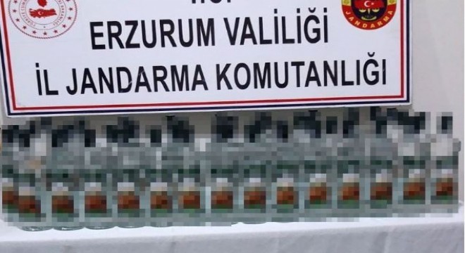 Erzurum İl Jandarmadan kaçak içki operasyonu