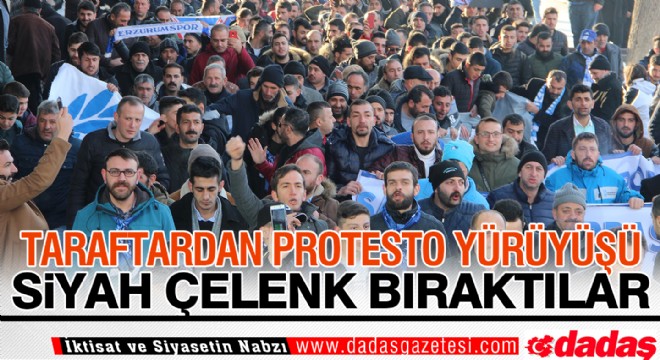 Erzurumspor taraftarından MHK ve TFF’ye protesto