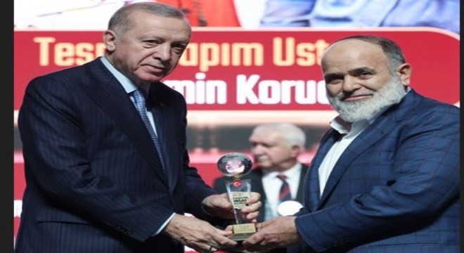 Ödülünü Cumhurbaşkanı Erdoğan verdi